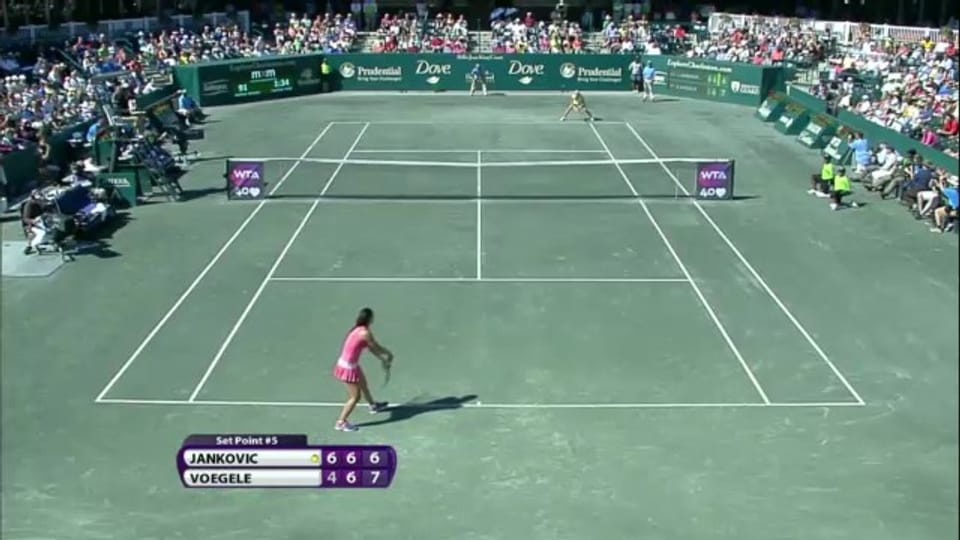 WTA Charleston: Vögele - Jankovic («sportaktuell»)