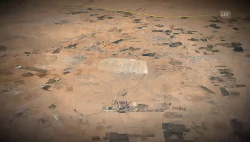 Das Flüchtlingslager Zaatari aus der Vogelperspektive