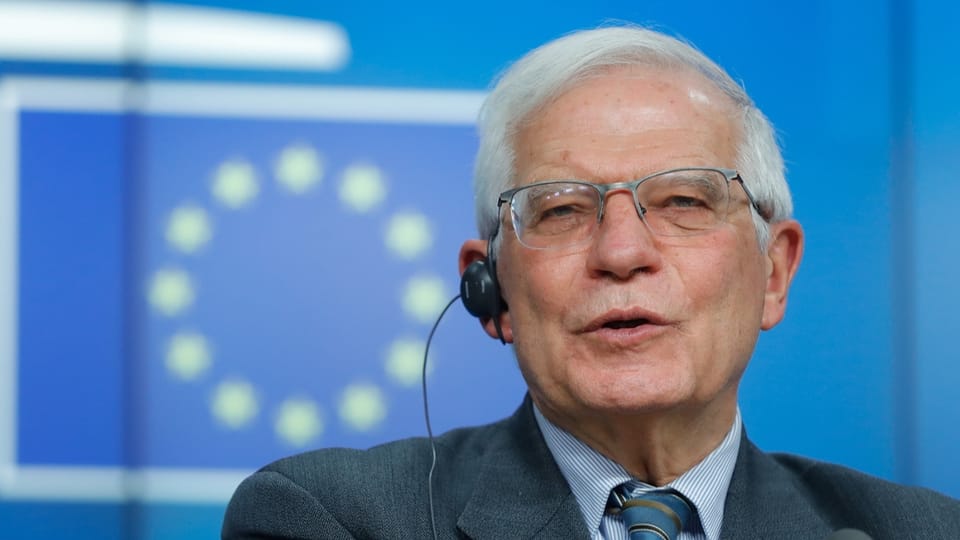 EU-aussenbeauftragter Joseph Borrell spricht zur neuen Eingreiftruppe