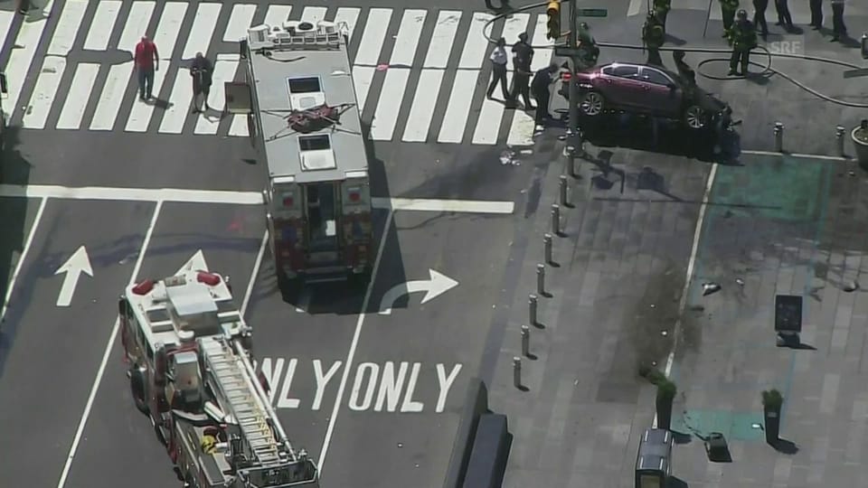 Die Unfallszene am Times Square