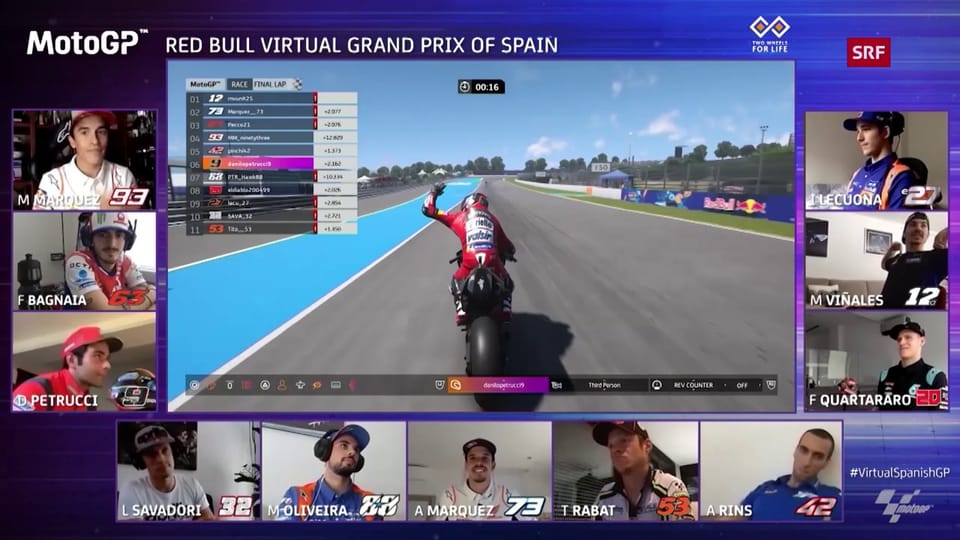 Das virtuelle MotoGP-Rennen in Jerez