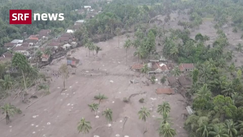 Vulkan Semeru zerstört ganze Dörfer auf Java  
