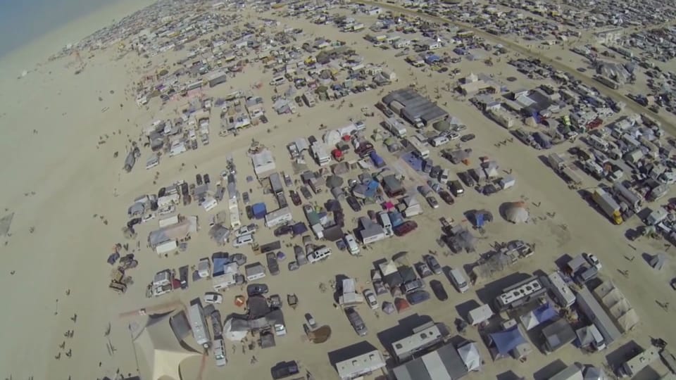 Der «Fotokite» am Burning Man (Quelle: «Fotokite»)