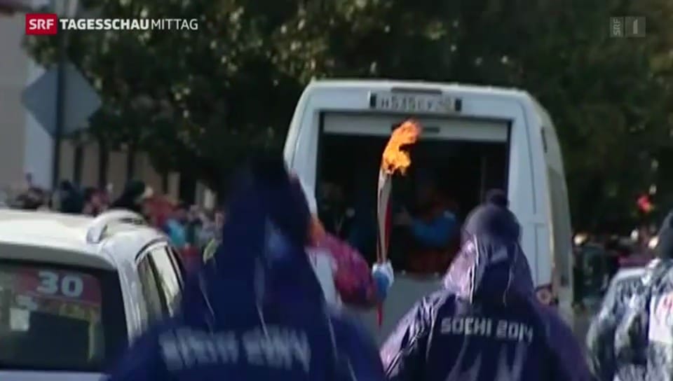 Olympische Flamme in Sotschi angekommen