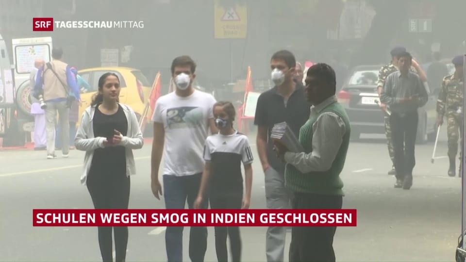 Schulen schliessen in Indien wegen Smogs