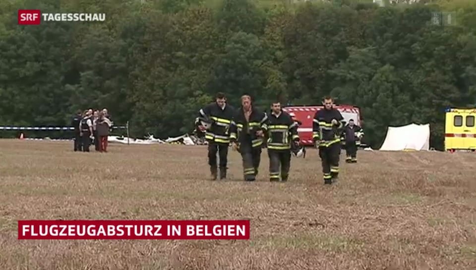 Kleinflugzeug zerschellt über belgischem Dorf