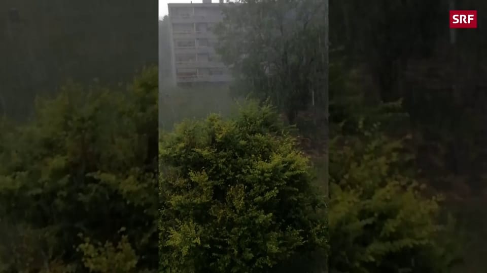 Heftiger Regen in Füllinsdorf