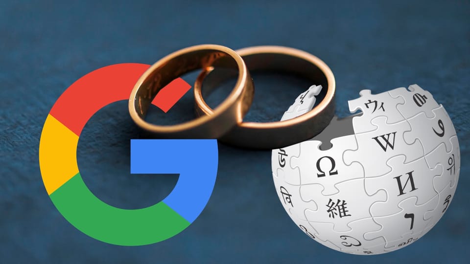 Wikipedia und Google: Vom Sandkasten-Spiel hin zum alten Ehepaar.