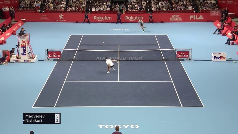 Medwedew besiegt Japans Star Nishikori im Tokio-Final