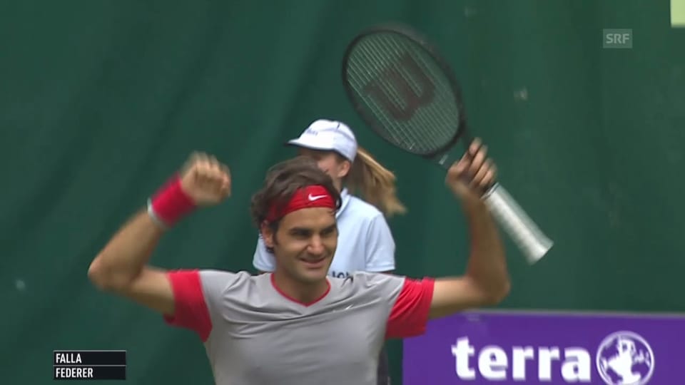 Federers Finalsieg über Falla 2014
