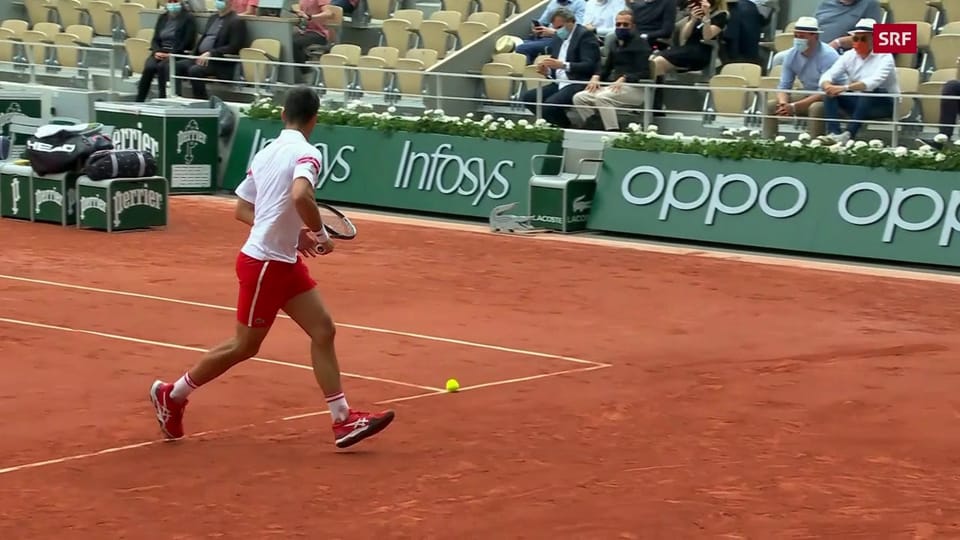 Djokovic wähnt den Ball draussen – Punkt geht an Musetti