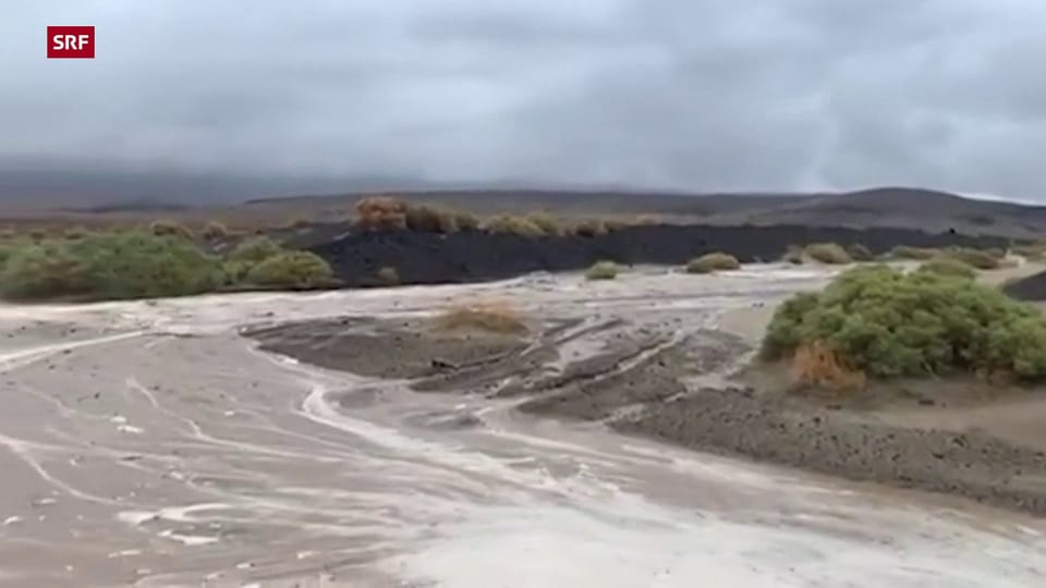 Wassermassen statt Trockenheit im Death Valley