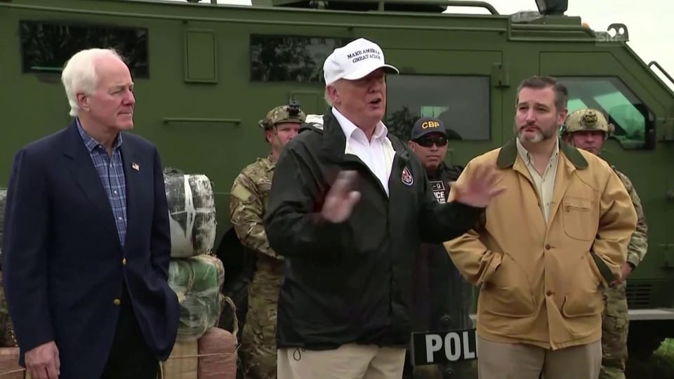 Aus dem Archiv: Trump bewirbt die Grenzmauer (unkommentiert) 