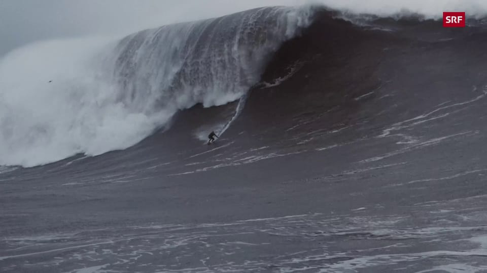 Steudtner surft Mega-Welle in Nazaré