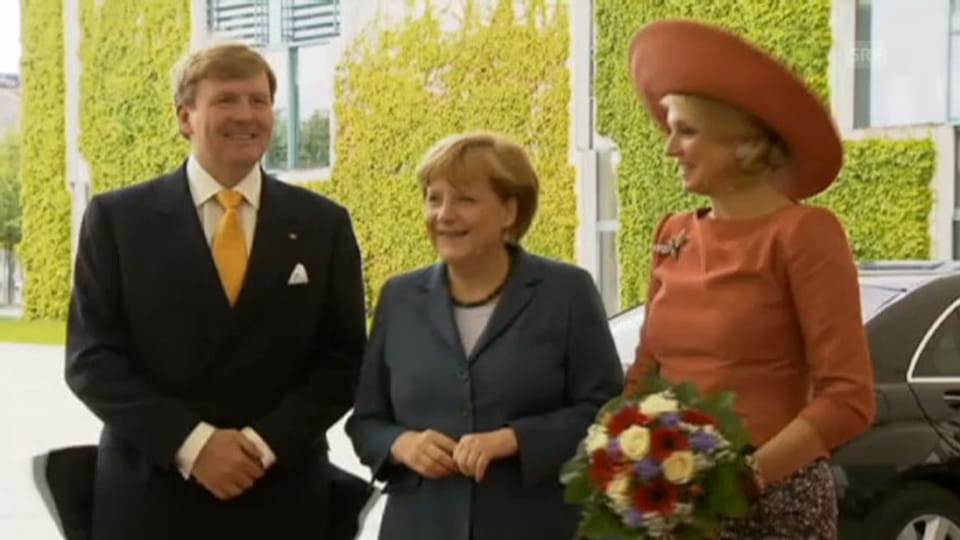 Willem-Alexander und Máxima bei Angela Merkel