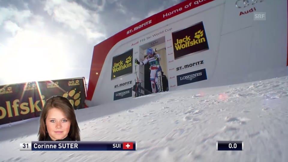 Super-G St. Moritz: Die Fahrt von Corinne Suter