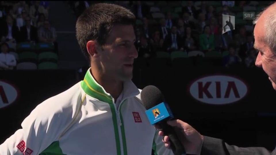 Platzinterview mit Novak Djokovic