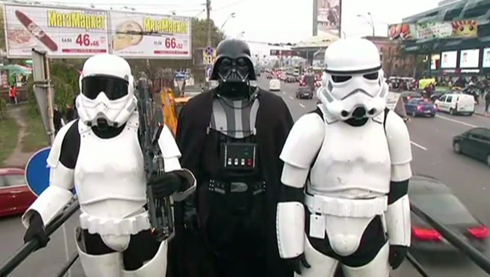 Darth Vader auf Wahlkampftour in Kiew