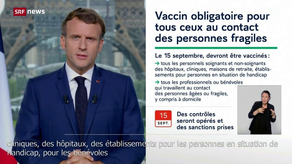 Archiv: Frankreich führt Impfpflicht für Pflegepersonal ein