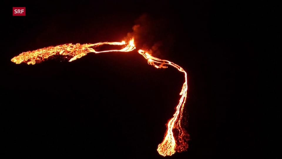 Ausbruch des Vulkans Fagradalsfjall im Südwesten von Island