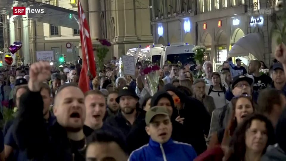 Demonstration in Bern trotz fehlender Bewilligung