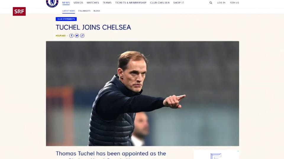 Archiv: Tuchel ist neuer Chef-Coach beim FC Chelsea