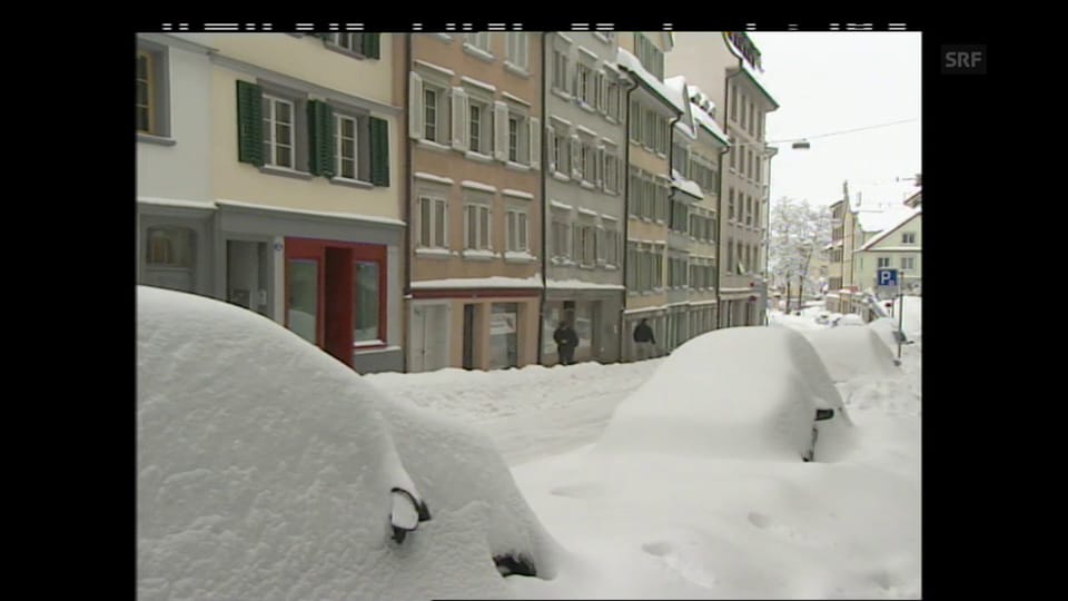 Tagesschau vom 5. März 2006: Schnee in St. Gallen