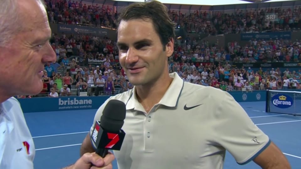 Federer im Platzinterview (englisch) 
