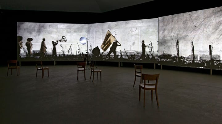 Performance von William Kentridge im Kunstmuseum Basel
