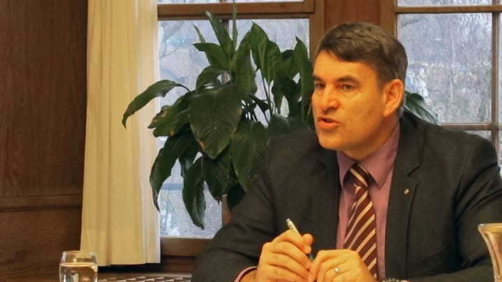 Regierungsrat Christian Amsler würdigt Aniello Fontana
