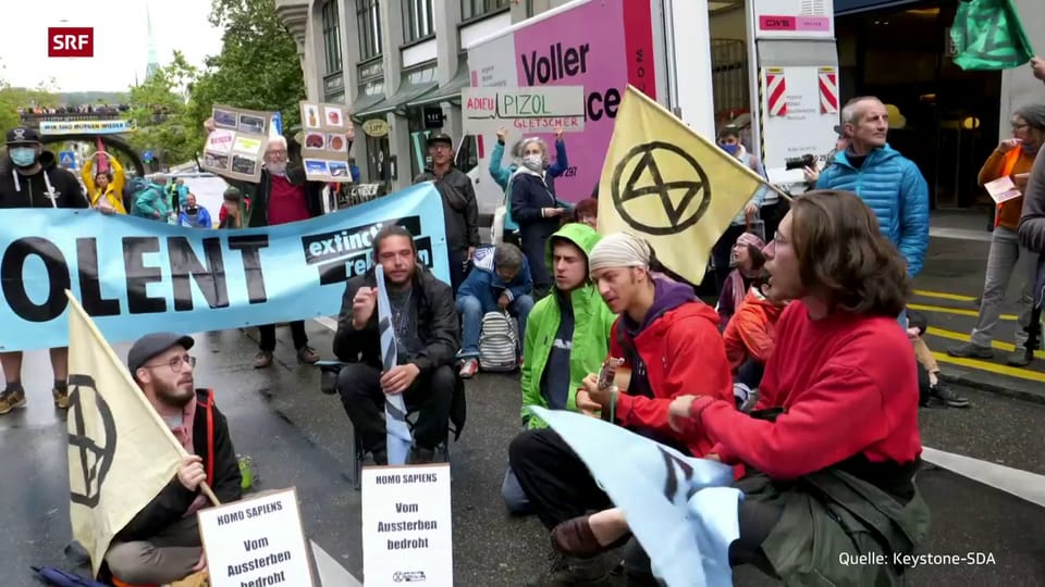 Archiv: «Extinction Rebellion» blockiert am Montag Zürcher Verkehr
