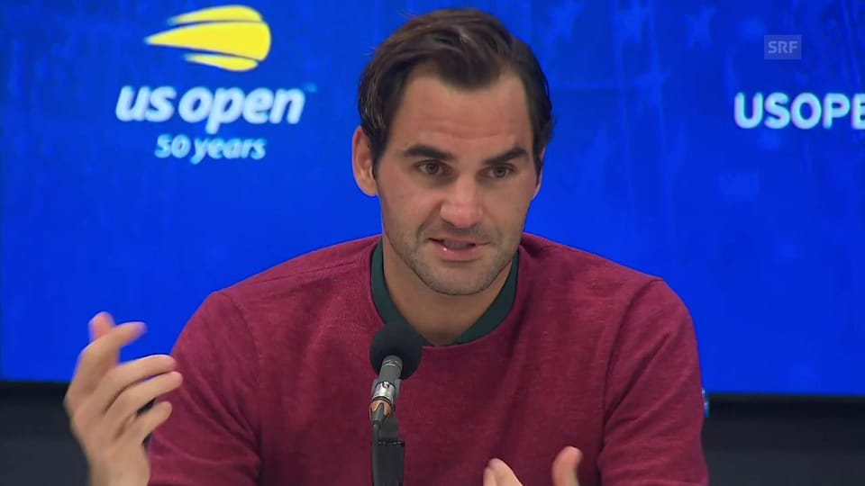 Federer an der Pressekonferenz
