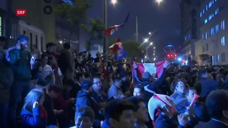 Protestierende in Peru