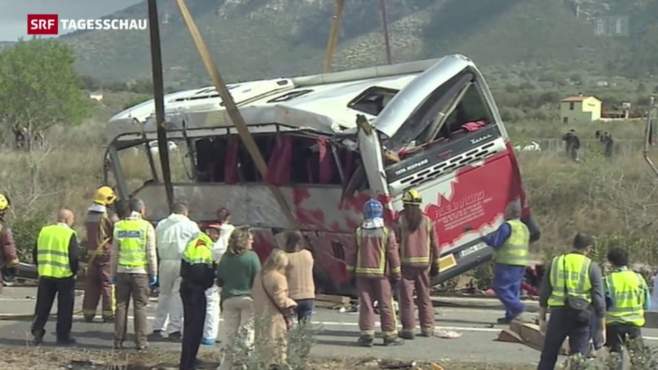 Bus-Unglück in Spanien
