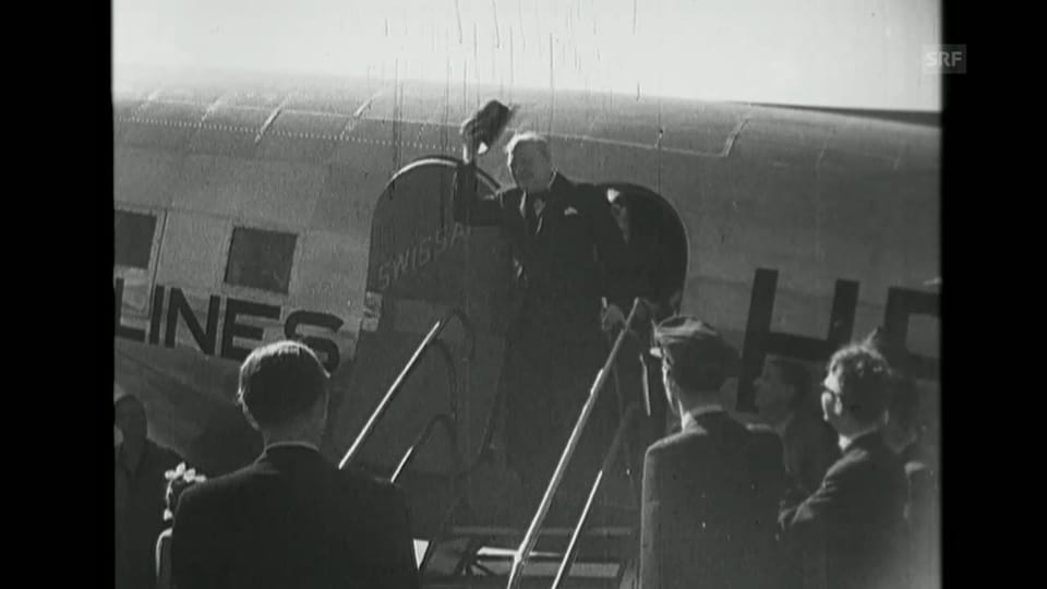 «Churchills Ankunft», Schweizer Filmwochenschau, 6.9.1946
