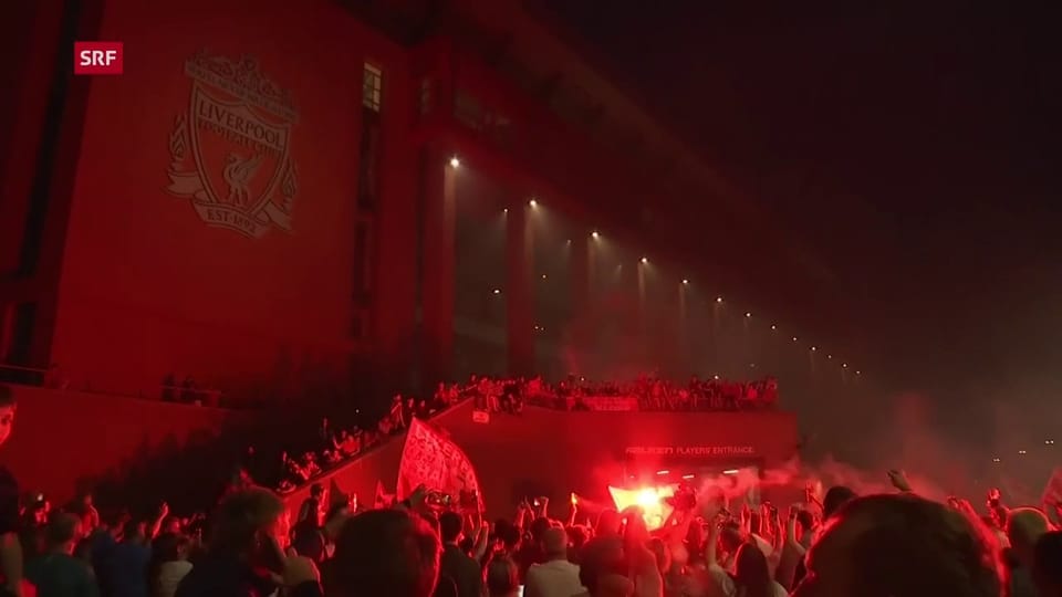 Liverpool-Fans feiern den historischen Titelgewinn