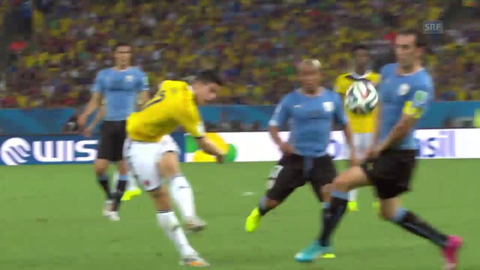 Tor des Jahres 2014: James Rodriguez an der WM gegen Uruguay