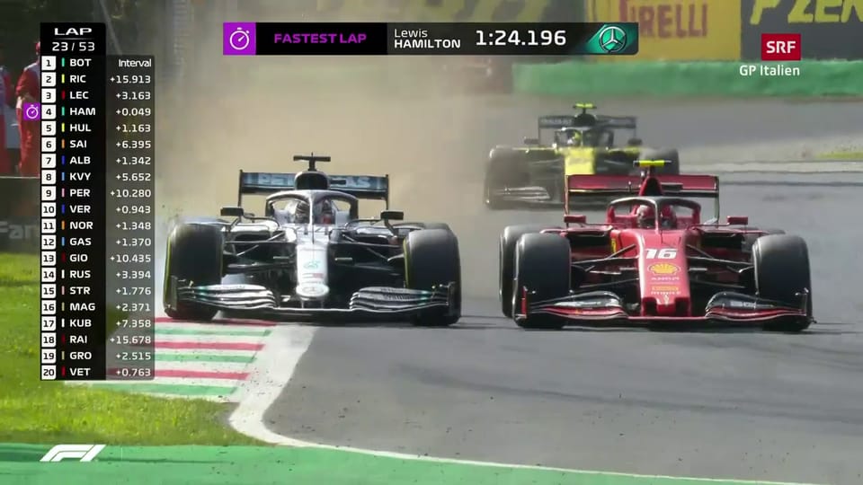 Leclerc und Hamilton mit packendem Zweikampf