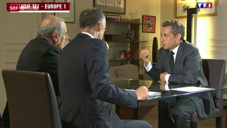 Aus dem Archiv: Nicolas Sarkozy entrüstet nach seiner Einvernahme