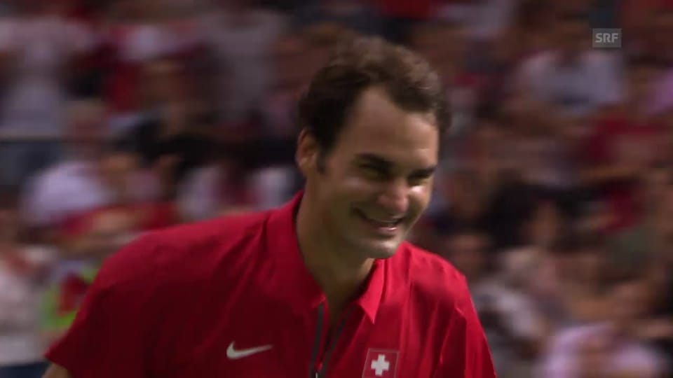 Federer wird aus Interview «entführt»