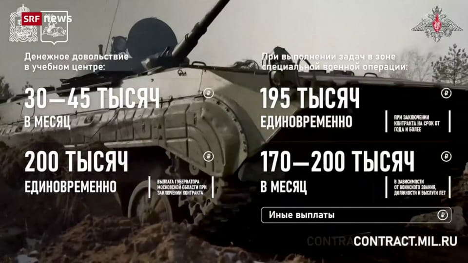 Putin sucht 400'000 freiwillige Soldaten 