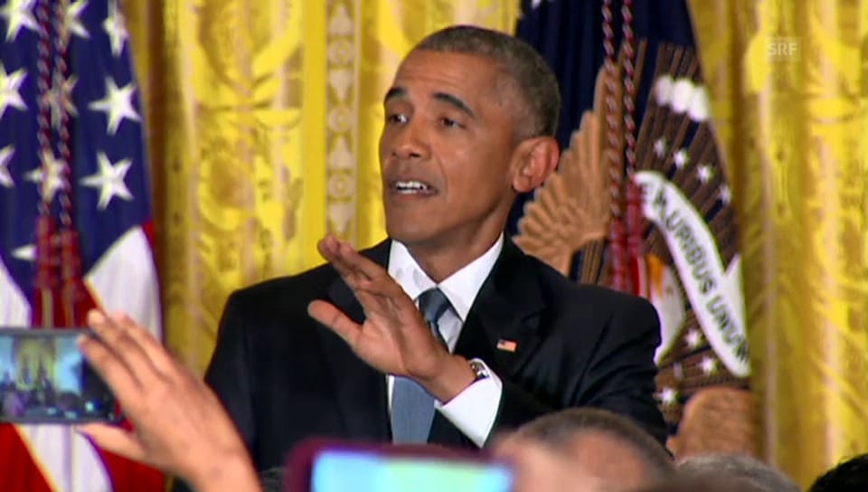 Obama zu Störenfried: «Sie sind in meinem Haus!»