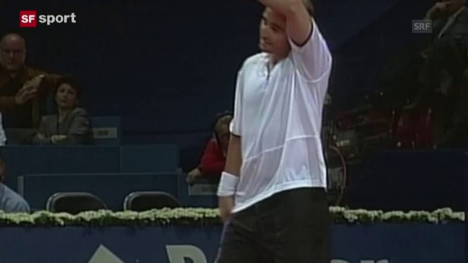 Federers Duell mit Agassi (Beitrag «sportaktuell» von 1998)