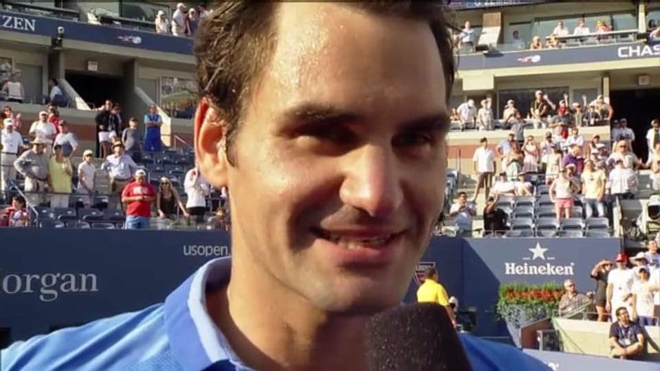 Platzinterview mit Federer (englisch)