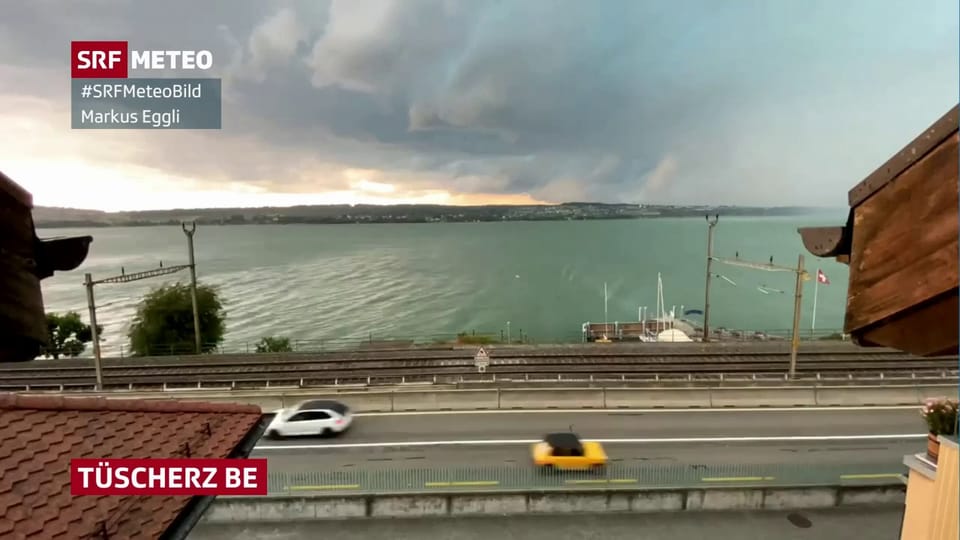 Aufzug eines Gewitters am Bielersee. #SRFMeteoVideo M. Eggli.