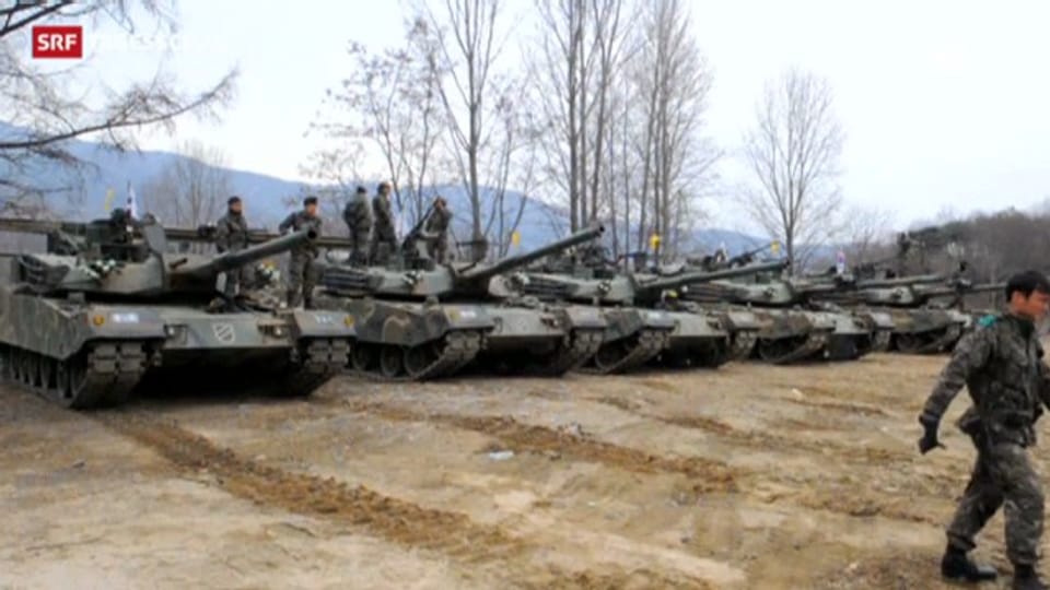Südkorea ist bereit für einen Gegenangriff (Tagesschau, 1.04.2013)