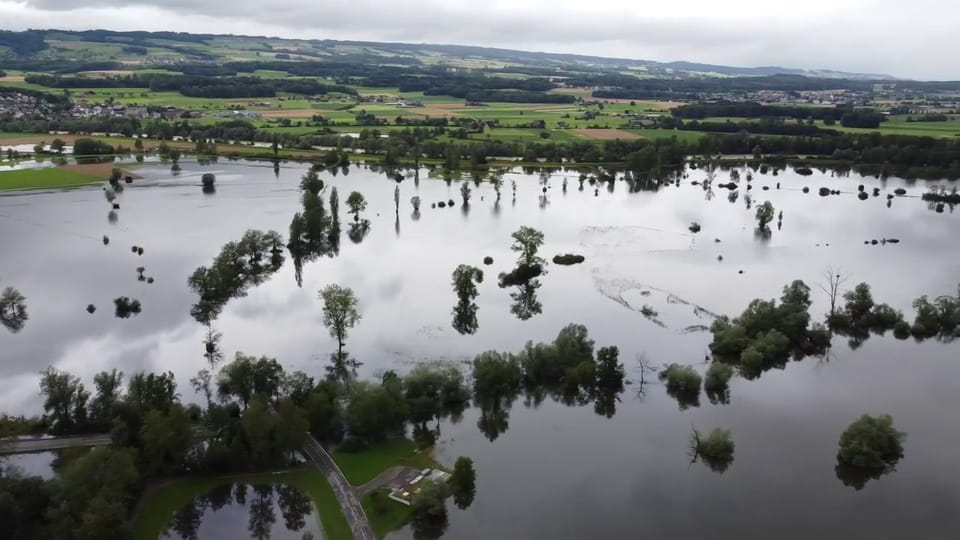 Hochwasser in Maschwanden/ZH, 15. Juli, Hans-Jürg Baum