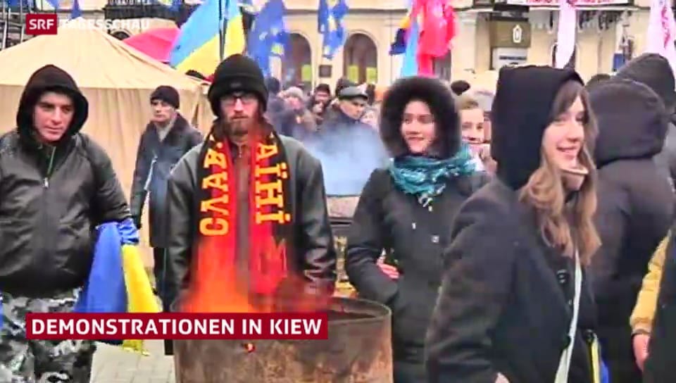 Ukrainer demonstrieren weiter für EU-Kurs