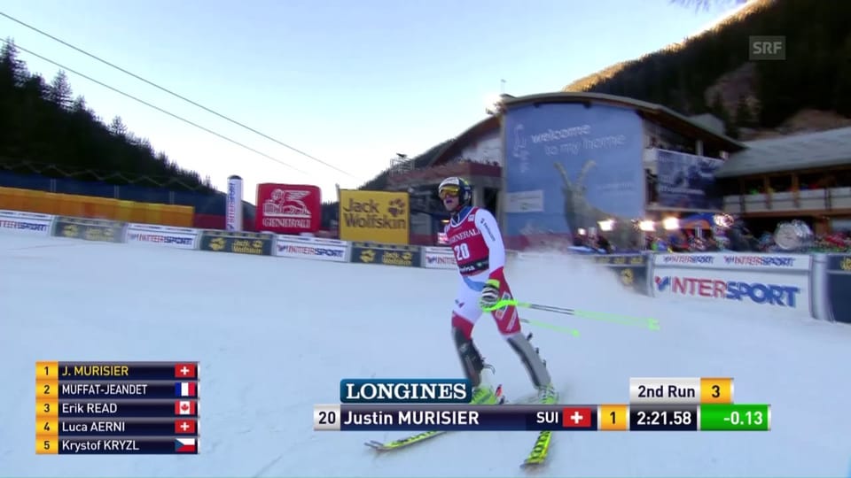 Der Slalomlauf von Justin Murisier