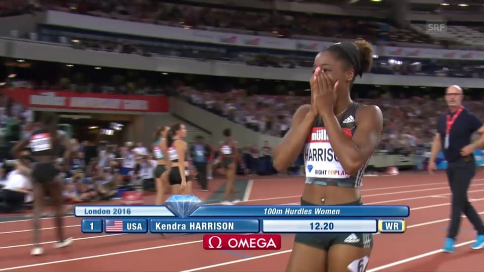 Der 100-m-Hürden-Weltrekord von Kendra Harrison (engl. Kommentar)